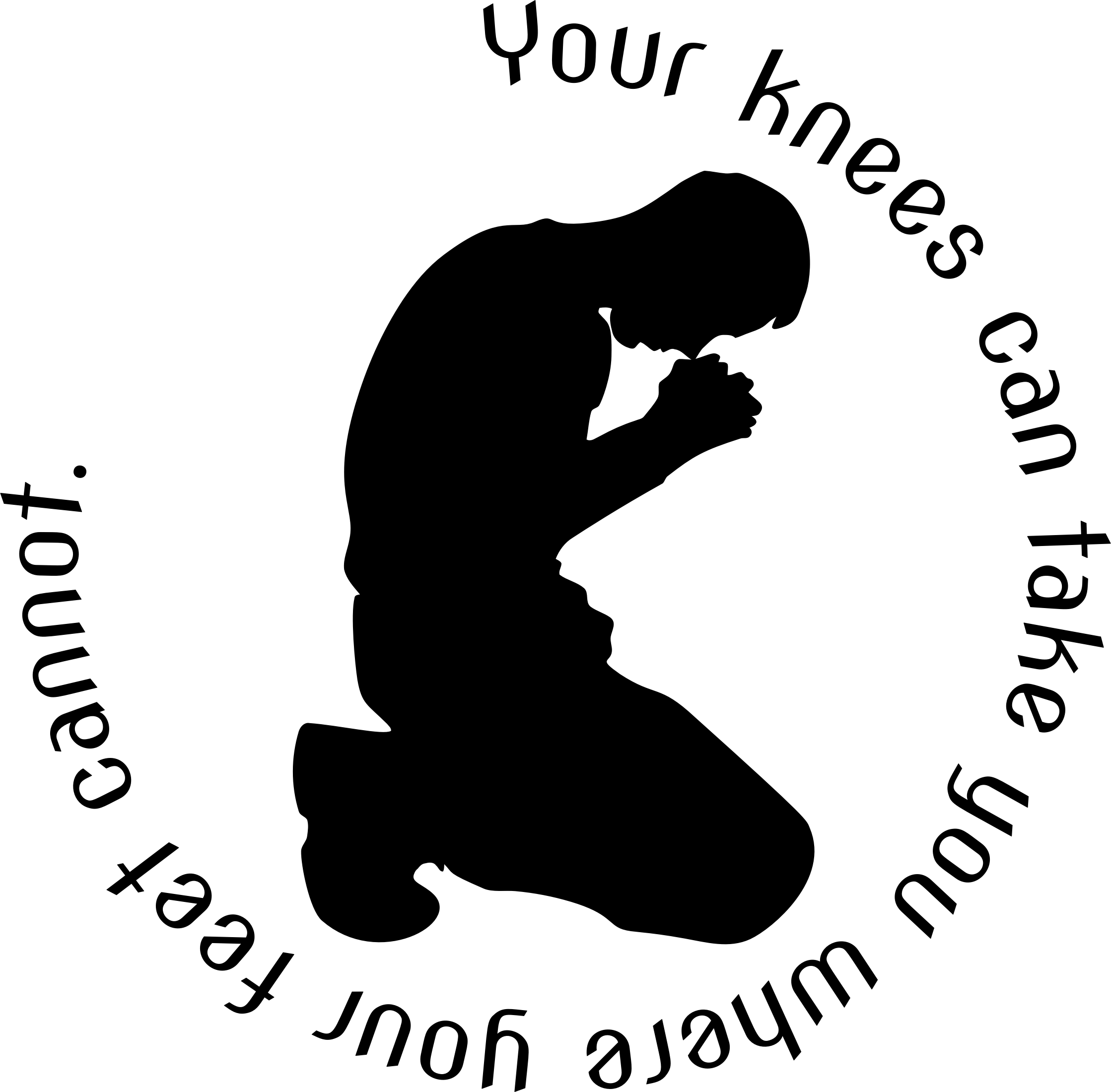 Big Image - Prayer Silhouette (2238x2200), Png Download