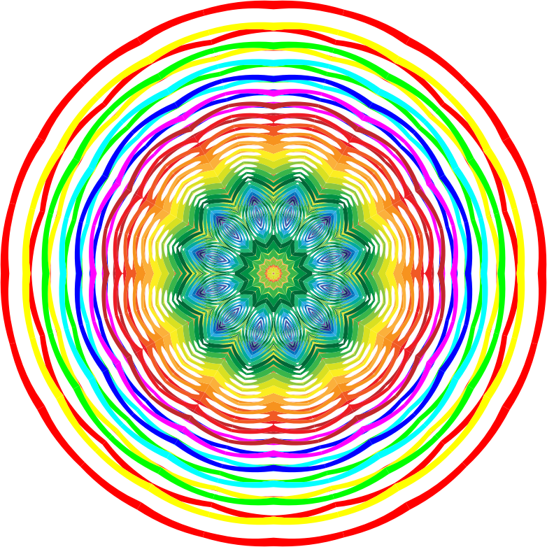 Mandala Melody Wall Clock Labor Prayer Energy - Vector Graphics (750x750), Png Download