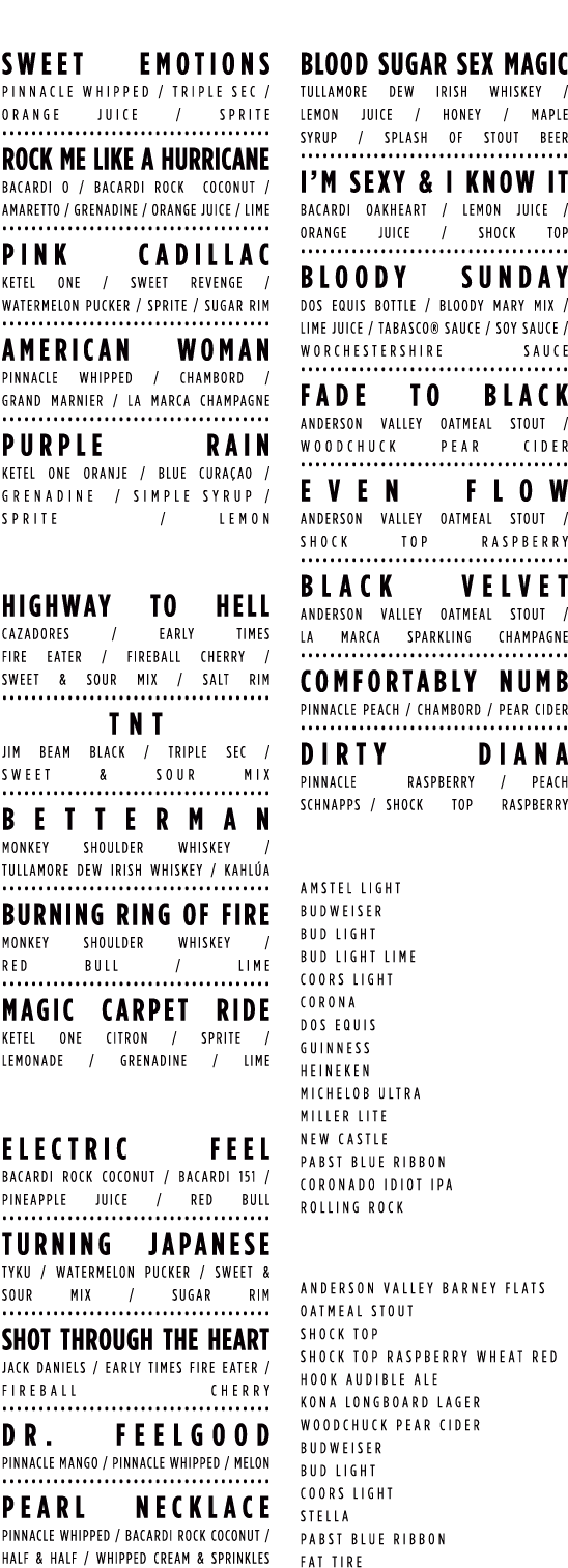 Hit Up The Rockhouse For Beer Pong All Day Long And - Rockhouse Drinks Las Vegas (625x1550), Png Download