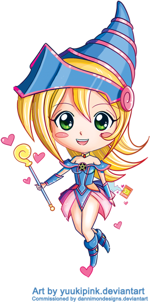 Dark Magician Girl Yugioh Chibi By Yuukipink - Magician (520x679), Png Download