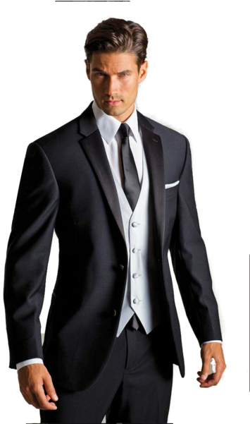 Share This Image - White And Black Suit Combination (399x600), Png Download