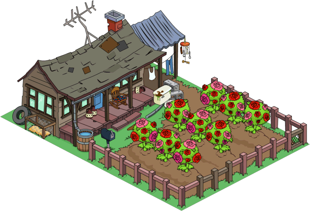 Cletusfarm Rosebush - Simpsons Cletus Spuckler Family (1075x733), Png Download