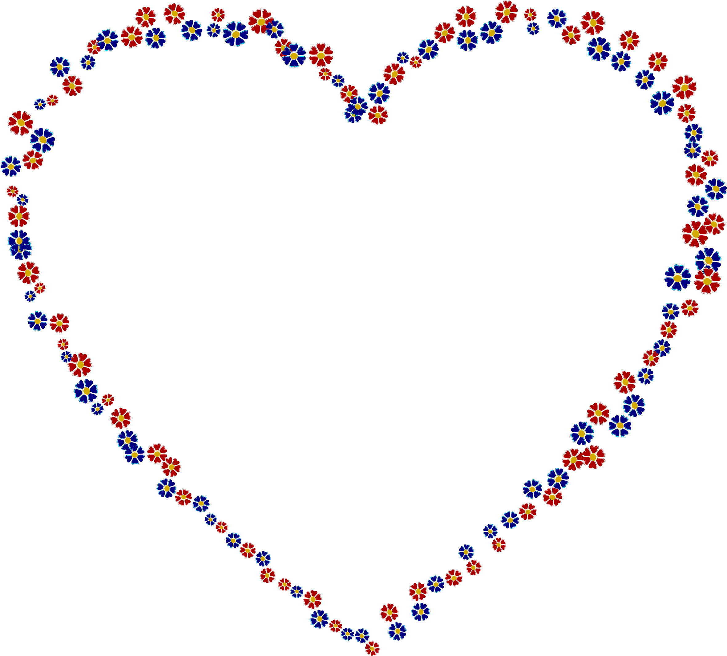 Floral Heart Png Image Freeuse Download - Floral Heart Png (2400x2167), Png Download