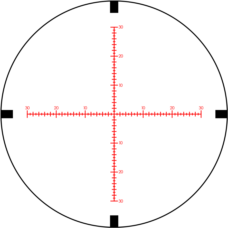 Nikon Black Fx1000 / Fx-moa Reticle - 2 Minutes Icon (1000x1000), Png Download