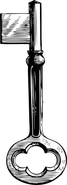 Skeleton Key Clip Art (216x594), Png Download