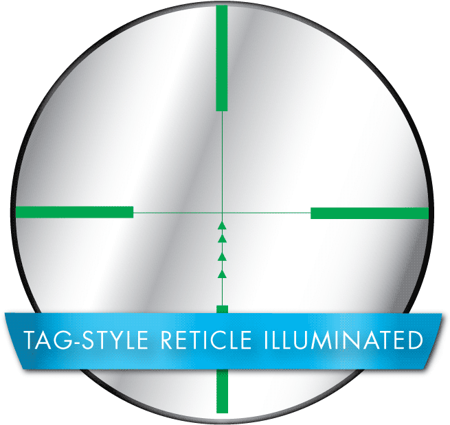 Centerpoint 4 Ao Rifle Scope, Illuminated Tag Style - Center Point Tag Reticle (980x735), Png Download