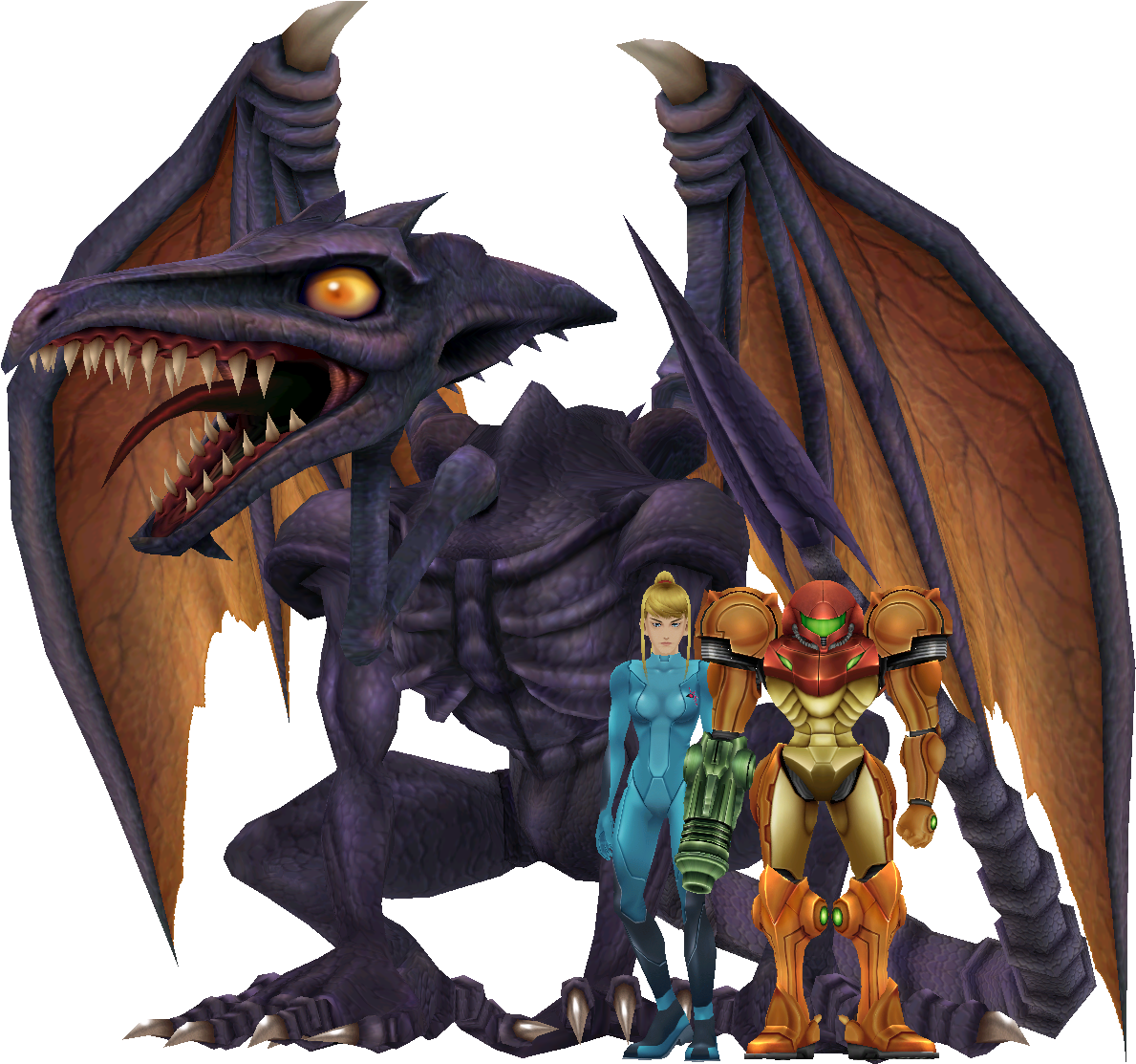 Super Smash Bros - Ridley Size Comparison (1396x1229), Png Download