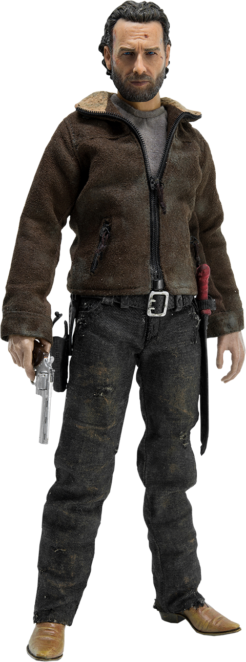 12" The Walking Dead Sixth Scale Figure Rick Grimes - Threezero The Walking Dead: Rick Grimes Figure (1:6 (480x1293), Png Download