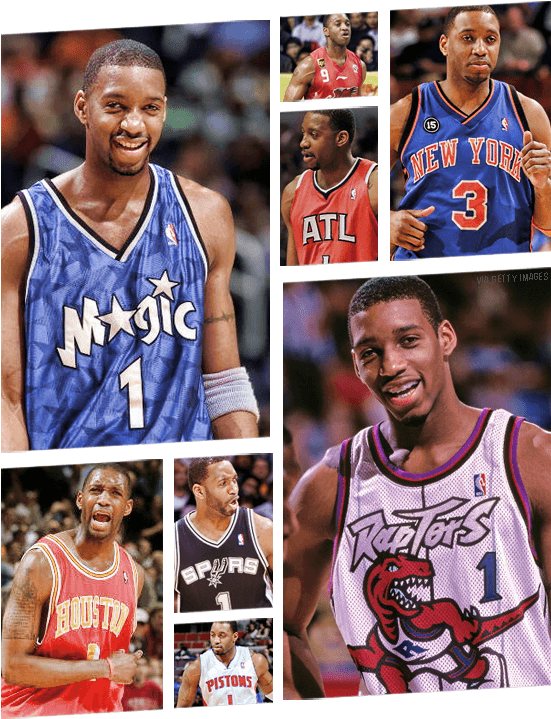 The Game Does Not Leave Gently - Tracy Mcgrady All Teams (550x755), Png Download