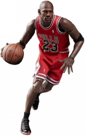 Michael Jordan 1/9th Scale Action Figure By Enterbay - Michael Jordan Transparent (300x478), Png Download
