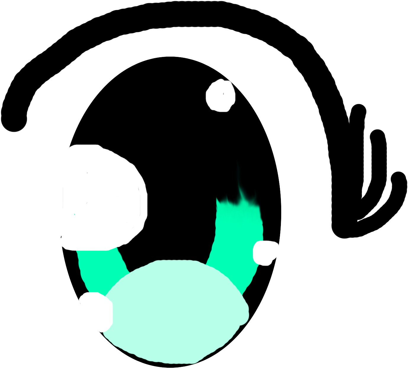 First Try At Kawaii Eye - Kawaii Eye (2000x2000), Png Download