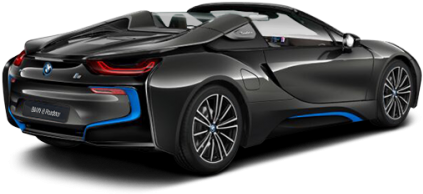 Sophisto Grey Metallic W/bmw I Frozen Blue Accent - Bmw I8 (500x256), Png Download