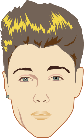 Justin Bieber's Tat Map - Illustration (359x585), Png Download