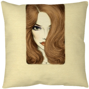 Beautiful Woman Face - Cushion (400x400), Png Download