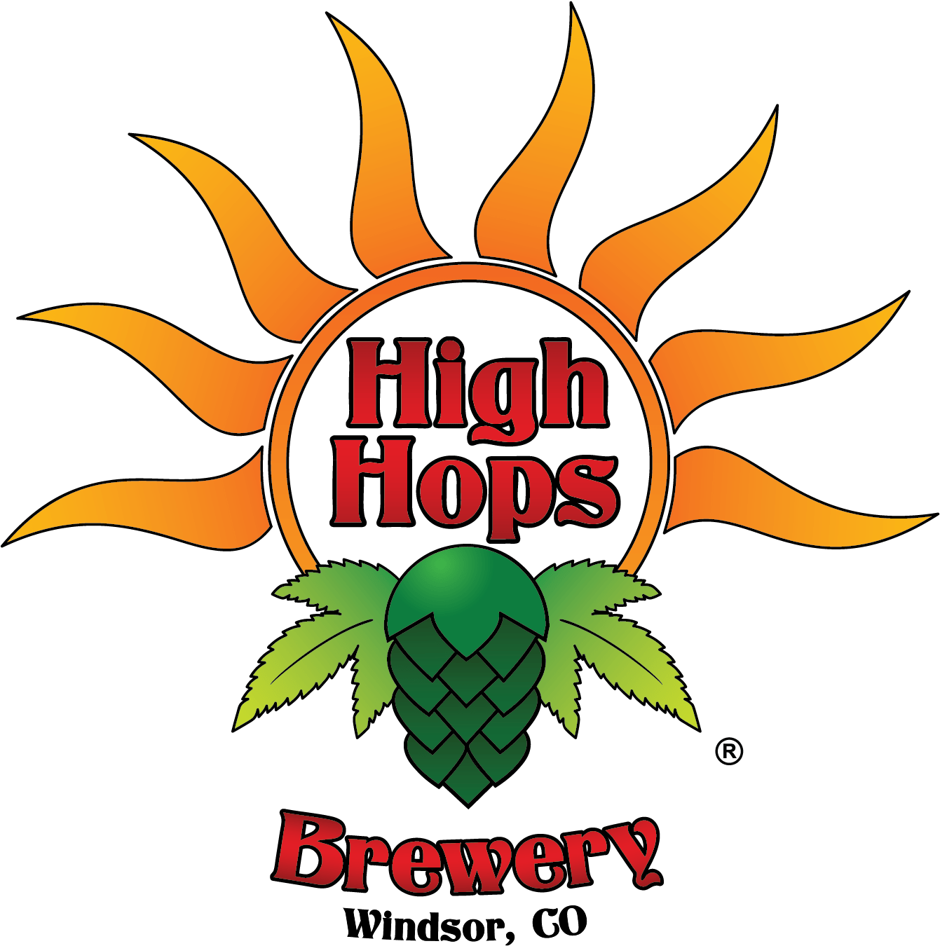 High Hops Brewery Logo Windsor Co-01 - High Hops Brewery Logo (1528x1522), Png Download