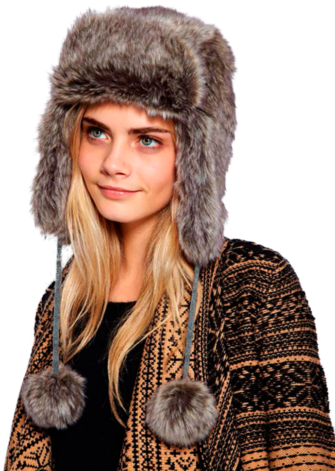 Publicat De Eu Ciresica La - Меховая Шапка Ушанка С Чем Носить (768x980), Png Download