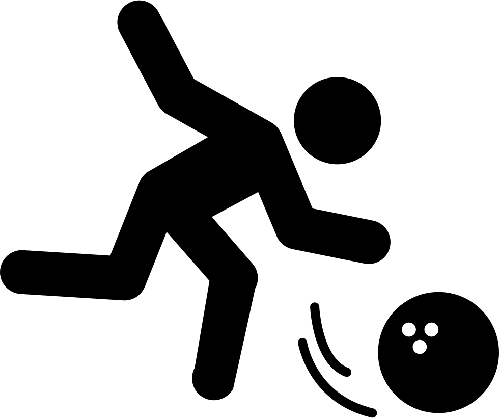 Person Throwing Bowling Ball - Bowling Icon Png (980x820), Png Download
