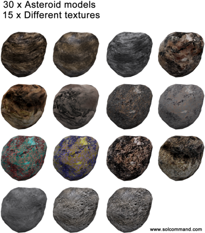 Low Poly Asteroids 3d Model Low Poly Obj Mtl 1 - Free 3d Asteroid Model Pack (428x500), Png Download