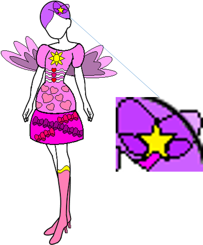 Shining Star Love Ribbon Pegasus Coord - Thumbnail (670x806), Png Download