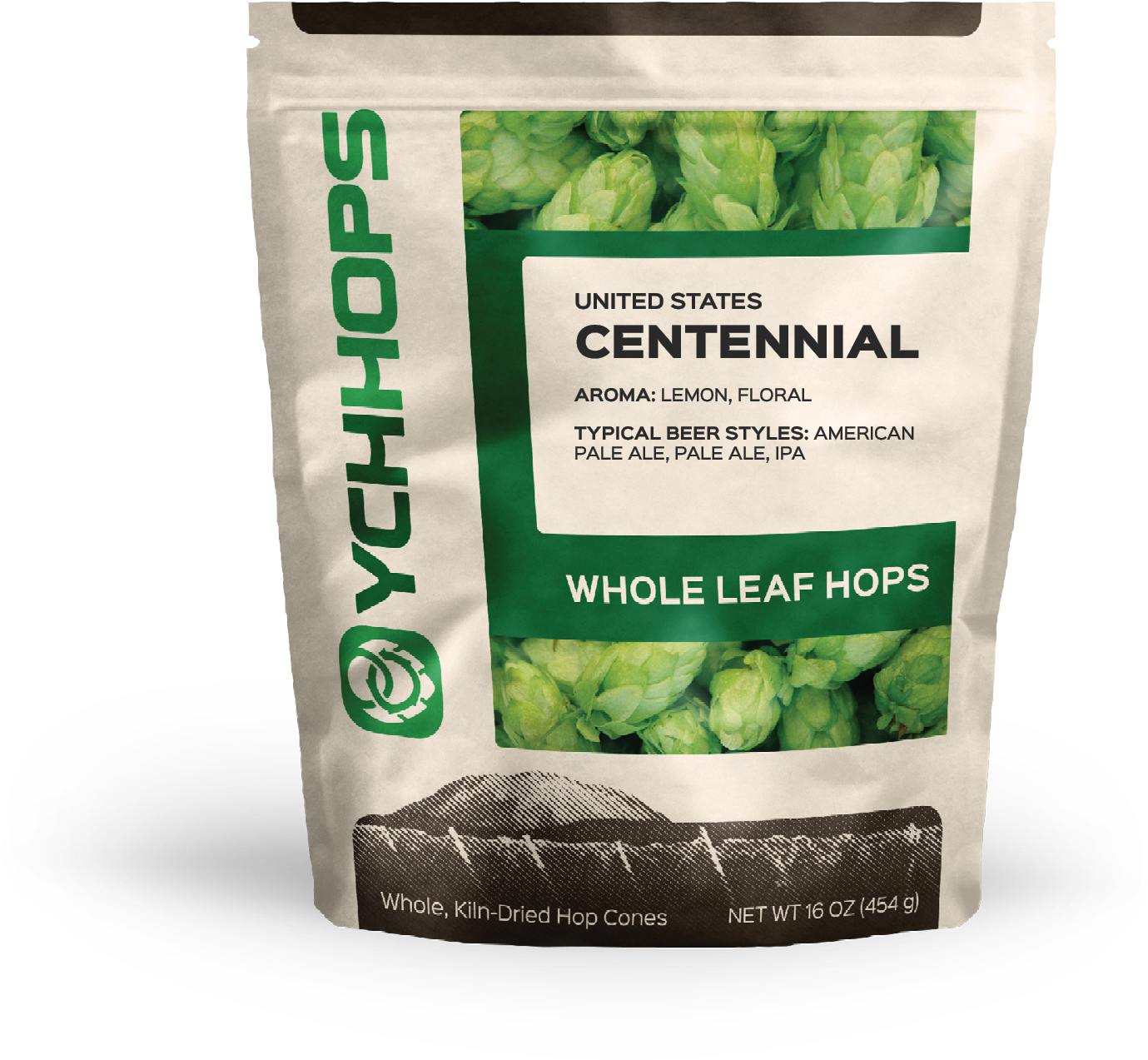 1 Lb Centennial Leaf Hops Alpha Acid - Ych Hops Chinook Hop Pellets- 1 Lb Bag (1500x1500), Png Download