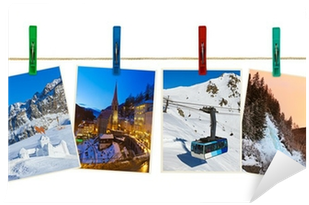 Austria Mountains Ski Photography On Clothespins Wall - Photography (400x400), Png Download