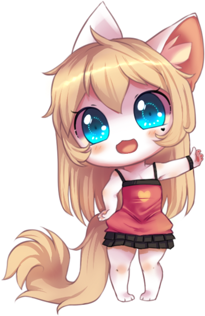 Anime, Chibi, And Fox Image - Cartoon (500x691), Png Download