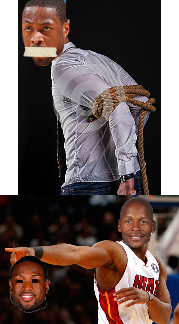 Ray Allen Never Retired - Dwyane Wade (1129x1300), Png Download