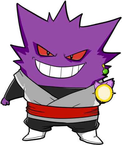 Gengar Black Pin - Hoodie (424x600), Png Download