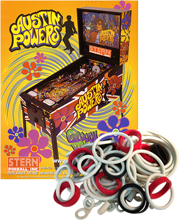 Austin Powers Rubberset - Austin Powers Pinball Stern (360x440), Png Download