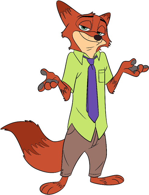 Zootopia Nick Wilde Png Graphic Freeuse - Zootopia Nick Wilde Clipart (500x653), Png Download