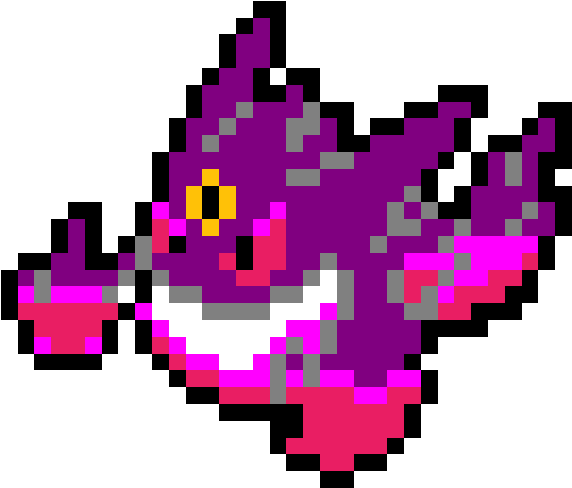 Mega Gengar Pixel Art (1200x1200), Png Download