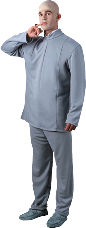 Dr Evil Official Austin Powers Costume Jokers Masquerade - Dr Evil Costume (500x793), Png Download