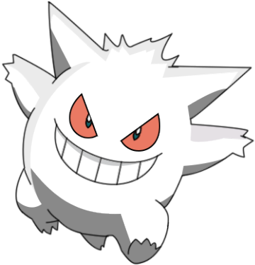 Pokemon Ghost Gengar Poison Transparent - Gengar Transparent (500x418), Png Download