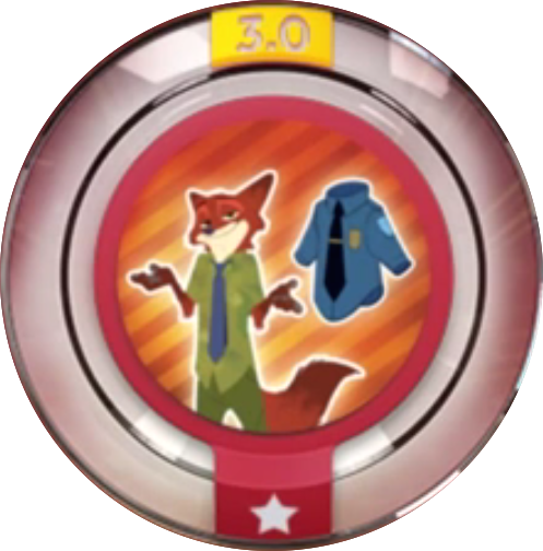 Officer Wilde Zootopia Power Disc - Disney Infinity 3.0 Edition: Zootopia Power Disc Pack (497x504), Png Download