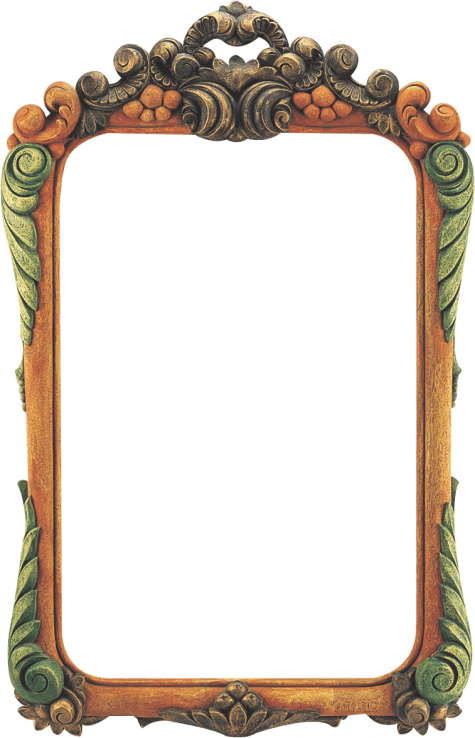 Assimilated Wood Frames Polyurethane - Wood Frame Mirror Png (475x738), Png Download