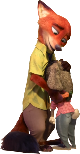 Image Nick And Judy Vector By Simmeh D9mb0lb Png - Zootopia Judy And Nick Hug (309x518), Png Download