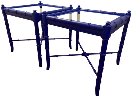 This Chic Pair Of Side Tables By Thomasville Furniture - Bamboo (498x363), Png Download