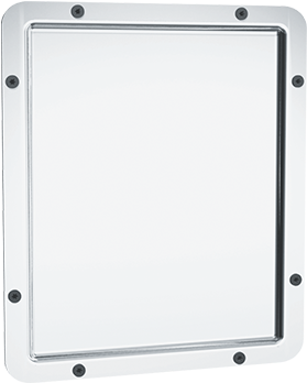 Framed Mirror - Display Device (440x440), Png Download