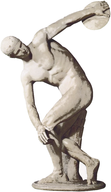 934 Bc The Assyrian Empire Is Founded - Greek Discus Thrower Transparent Background (526x858), Png Download