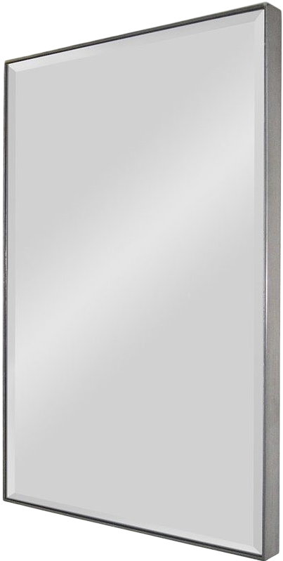 Img - White Thin Frame Mirrors (798x798), Png Download