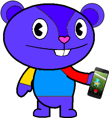 Pokemon Go Chipmunk - Happy Tree Friends Chipmunks (393x459), Png Download