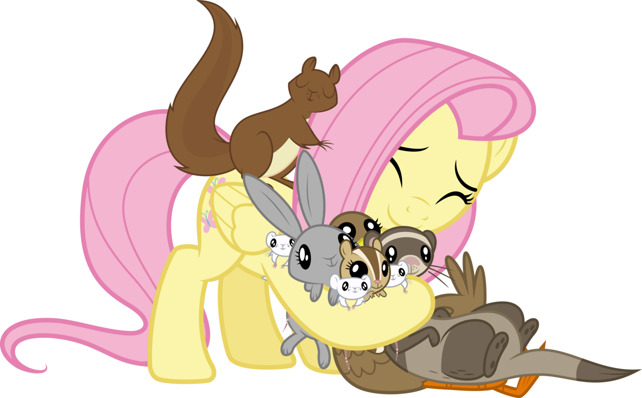 Absurd Res, Animal, Artist - Ferret And Rabbit Art (1280x795), Png Download