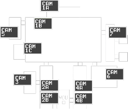 Fnaf 1 Map Png (439x376), Png Download