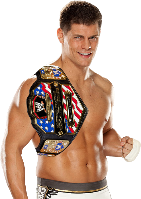 Wwe Cody Rhodes - Cody Rhodes Us Champion (495x697), Png Download