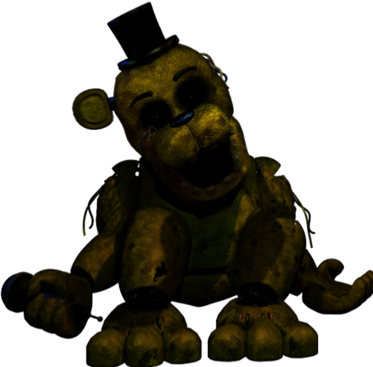1 Yr - Five Nights At Freddy's Withered Golden Freddy (530x530), Png Download