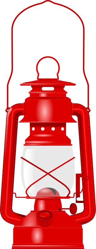Camping Clipart Lamp - Red Lantern Clip Art (310x800), Png Download
