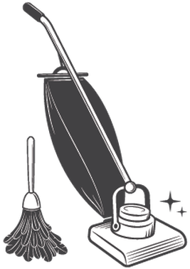 Image Stock Set Of Vintage Tools The Arts - Cleaning Tools Clipart (349x399), Png Download
