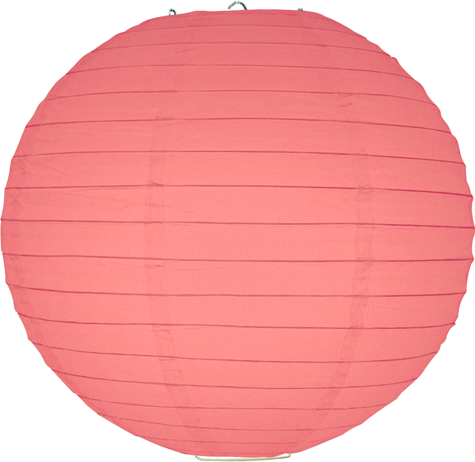 Rose Pink Ribbed Paper Lanterns - Paper (1000x1000), Png Download