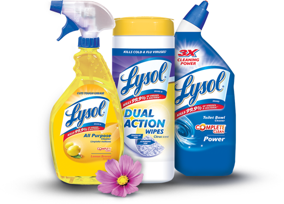 Lysol Dual Action Disinf Wipe Wipes Citrus 2pks/ (556x400), Png Download