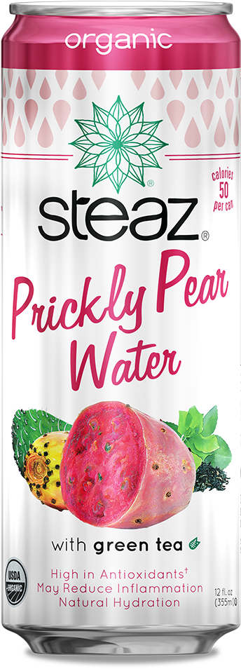 Stz3d12slkpricklypear Grntagdryshadow 02 Lr - Steaz Prickly Pear Water (450x1065), Png Download